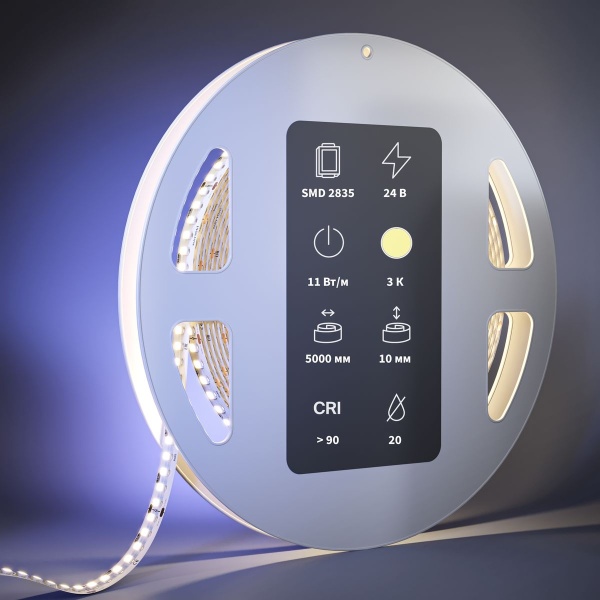 Светодиодная лента Maytoni 11W/m 252LED/m 2835SMD теплый белый 5M 201049