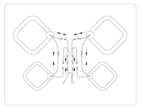 Потолочная светодиодная люстра Ambrella light Acrylica Original FA3822
