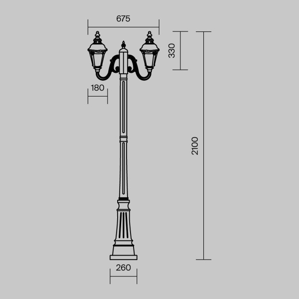 Садово-парковый светильник Maytoni Goiri O028FL-03BZ