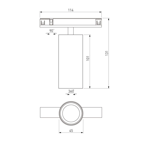 Трековый светильник Elektrostandard Brass Line a071846