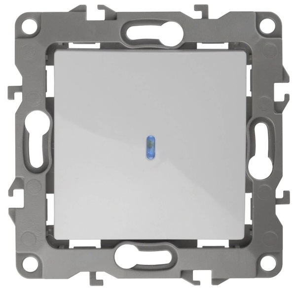 Выключатель одноклавишный с подсветкой ЭРА 12 10AX 250V 12-1102-01 Б0014633 Выключатель одноклавишный с подсветкой ЭРА 12 10AX 250V 12-1102-01 Б0014633