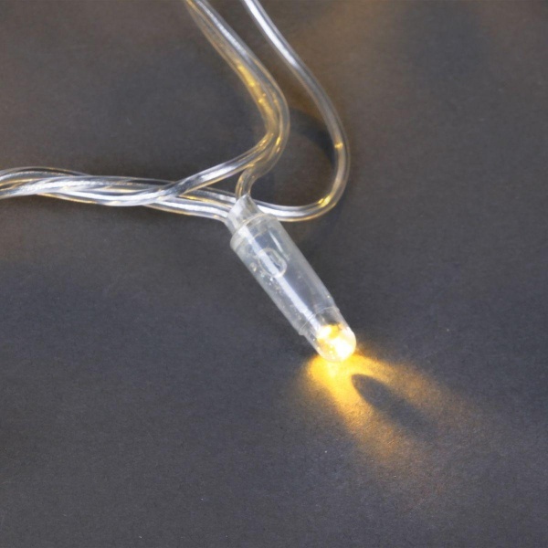 Уличная светодиодная гирлянда Sneha нить 230V теплый белый мерцающий A-047C WW/WT FLASH