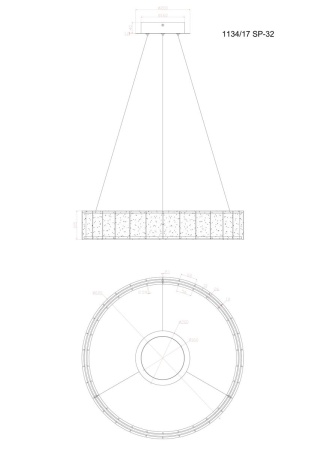 Подвесной светодиодный светильник Divinare Teresa 1134/17 SP-32
