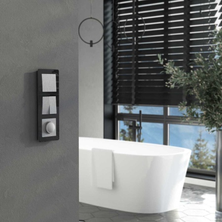 Выключатель одноклавишный проходной Werkel cеребряный рифленый W1112009 4690389158902