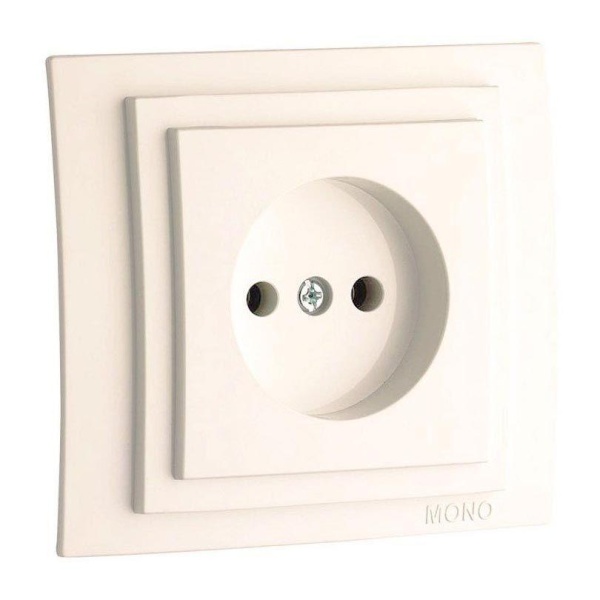 Розетка 2К Mono Electric Larissa 16A 250V винтовое подключение слоновая кость 103-010122-116 Розетка 2К Mono Electric Larissa 16A 250V винтовое подключение слоновая кость 103-010122-116