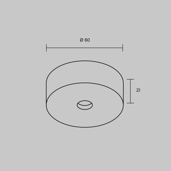 Накладная потолочная чаша для вертикального шинопровода Maytoni Technical ARITY Accessories for tracks Arity TRA234SCB-B