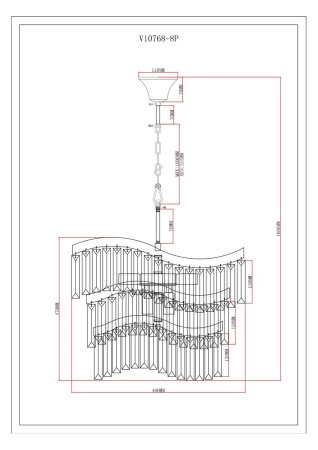 Подвесная люстра Moderli Wave V10768-8P