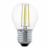 Лампа светодиодная филаментная E27 4W 2700К прозрачная 11498