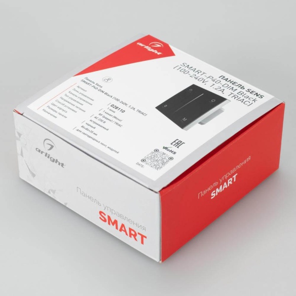 Панель управления Arlight Sens Smart-P40-Dim Black 028110 Панель управления Arlight Sens Smart-P40-Dim Black 028110
