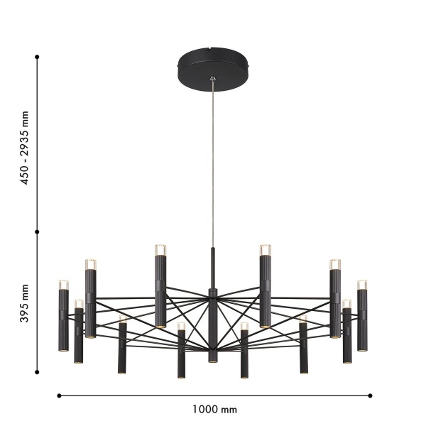 Подвесная светодиодная люстра Favourite Blick 4758-12P