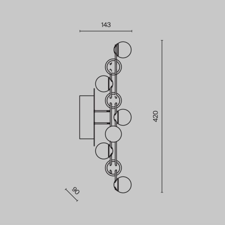 Настенный светильник Maytoni Tessara MOD081WL-L13G3K