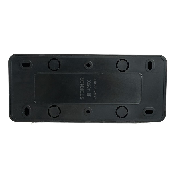Розетка тройная 2P Stekker София черный матовый MST10-13-05 49500