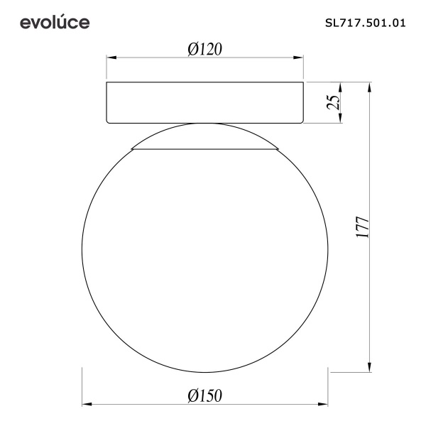 Настенно-потолочный светильник Evoluce Acini SL717.501.01