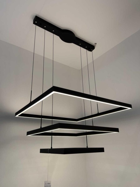 Люстра подвесная Alfa Light F3924-54 black 150W 80*80*H1 50