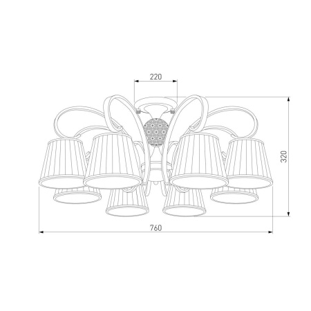 Потолочная люстра Eurosvet 60088/8 хром