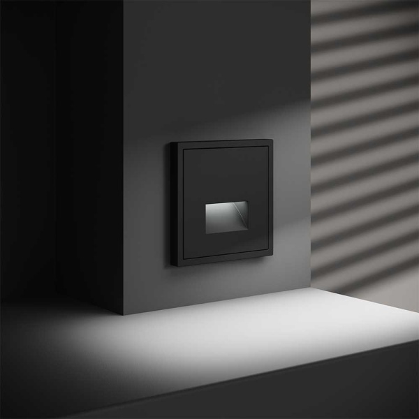 Подсветка светодиодная встраиваемая Voltum S70, (черный матовый) VLS070608