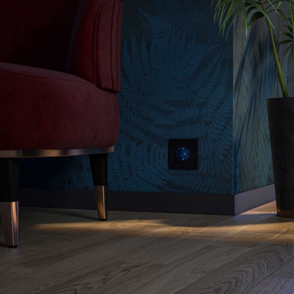 Розетка Werkel с/з с подсветкой черный W1171408 4690389171727