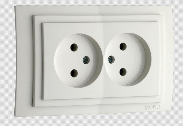 Розетка 2К двойная Mono Electric Larissa 16A 250V винтовое подключение белый 103-191905-121 Розетка 2К двойная Mono Electric Larissa 16A 250V винтовое подключение белый 103-191905-121