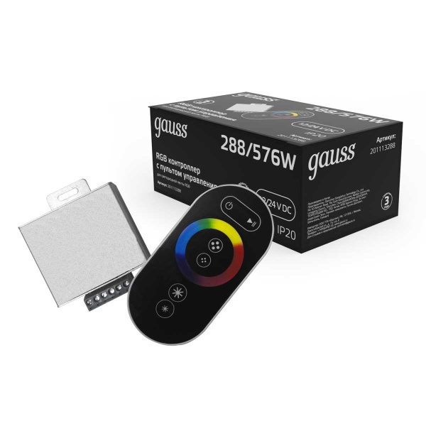 Контроллер Gauss для светодиодной ленты RGB 201113288 Контроллер Gauss для светодиодной ленты RGB 201113288