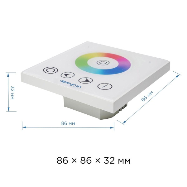 Контроллер встраиваемый RGB Apeyron 12/24V 04-09 Контроллер встраиваемый RGB Apeyron 12/24V 04-09