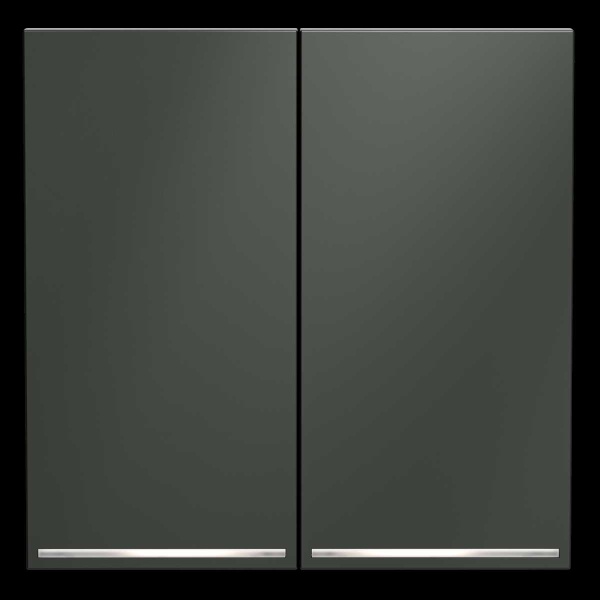 Клавиши для выключателя/переключателя двухклавишного с подсветкой S70 (титан) Voltum VLS000406