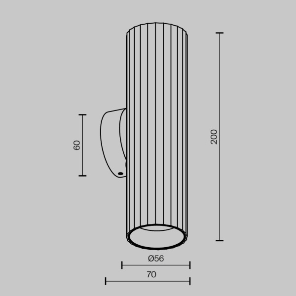 Бра Maytoni Technical Calipso C106WL-02-GU10-B Бра Maytoni Technical Calipso C106WL-02-GU10-B