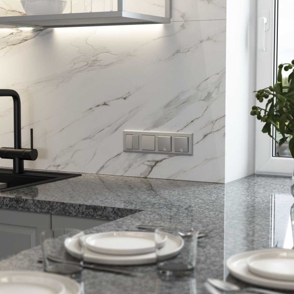 Выключатель Werkel одноклавишный серебро W1110065 4690389195495