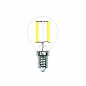 Лампа светодиодная филаментная Volpe E14 6W 4000K прозрачная LED-G45-6W/4000K/E14/CL/SLF UL-00008317