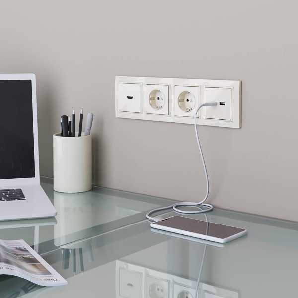 Розетка HDMI Werkel слоновая кость W1186003 4690389155871 Розетка HDMI Werkel слоновая кость W1186003 4690389155871