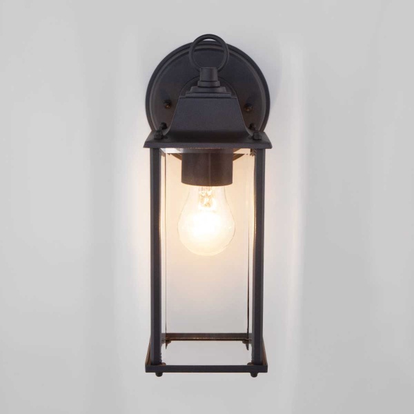 Уличный настенный cветильник Elektrostandard 1008D Brick черный a038438