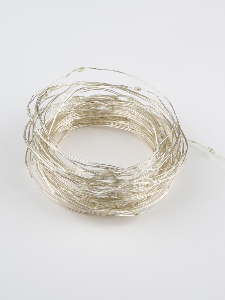 Светодиодная гирлянда Uniel Роса теплый белый ULD-S1000-100/SCB/3AA Warm White IP20 Dew UL-00005482