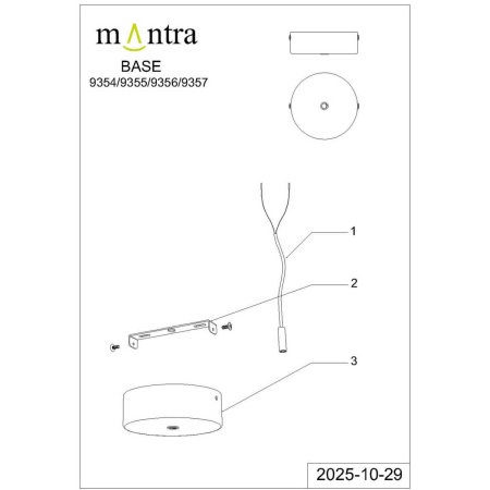Подвесной светильник Mantra Arrecife 9357+9220 (1L)