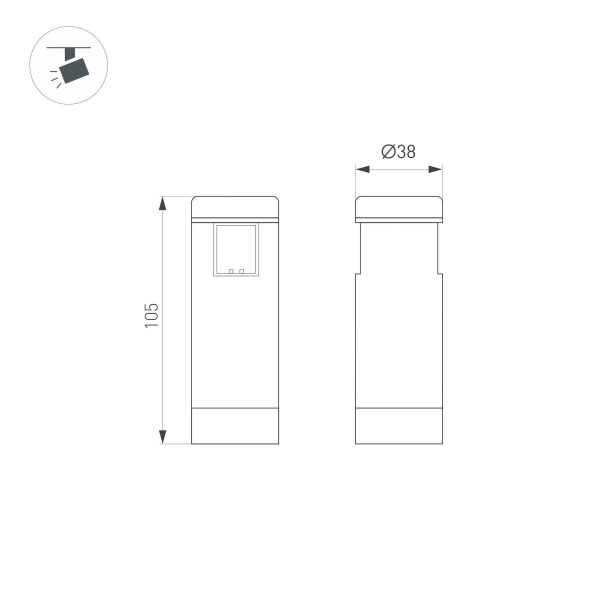 Трековый светодиодный светильник Arlight Art-Apriori-Spot-R40-8W Warm3000 047799