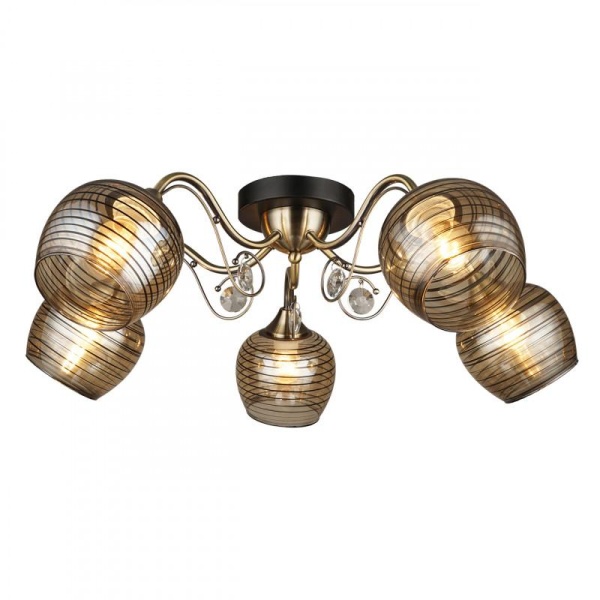 Потолочная люстра IMEX MD.4044-5-S AB+BK