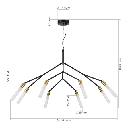 Подвесной светильник Evoluce KAITO SLE1129-403-08