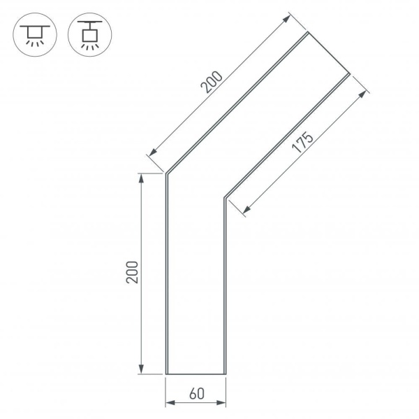 Коннектор угловой Arlight SL-Line-6070-135 030138 Коннектор угловой Arlight SL-Line-6070-135 030138