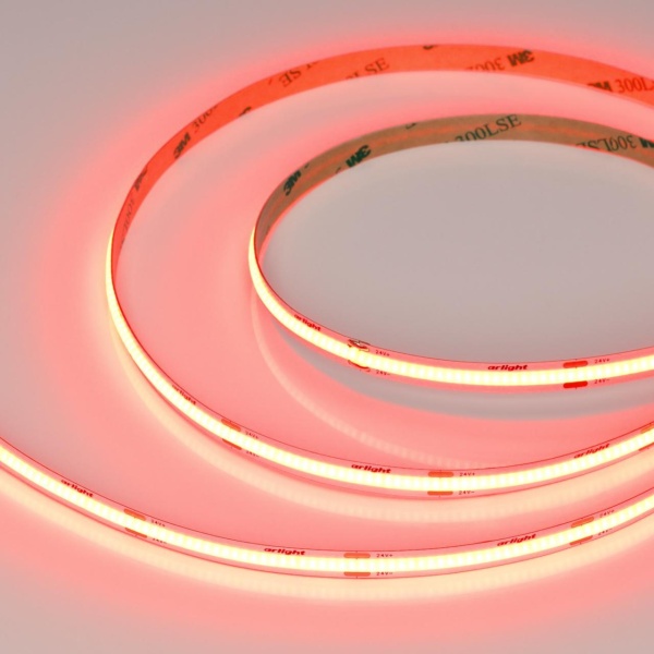 Светодиодная лента COB-X480-8mm 24V Red (8 W/m, IP20, 5m) Arlight 047739