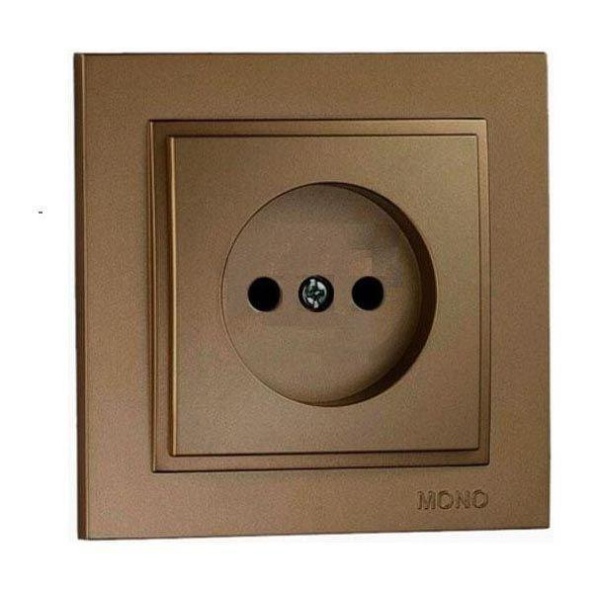 Розетка 2К Mono Electric Despina 16A 250V винтовое подключение бронза 102-232322-116 Розетка 2К Mono Electric Despina 16A 250V винтовое подключение бронза 102-232322-116