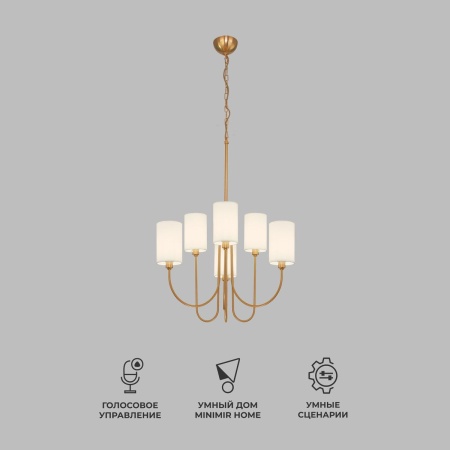 Подвесная люстра Eurosvet Abbey 60164/6 латунь Smart