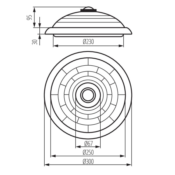 Корпус для потолочного светильника Kanlux GL-FOGLER DL-240O 18125 Корпус для потолочного светильника Kanlux GL-FOGLER DL-240O 18125