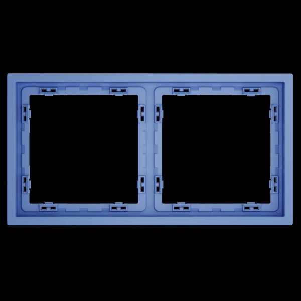 Рамка пластиковая S70 на 2 поста, (деним) Voltum VLS100215