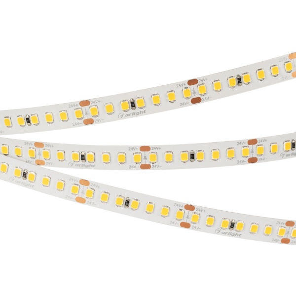 Светодиодная лента Arlight 17W/m 168Led/m 2835SMD теплый белый 5M UL-A168-10mm 24V Warm2700 042327
