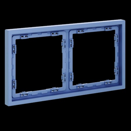 Рамка пластиковая S70 на 2 поста, (деним) Voltum VLS100215