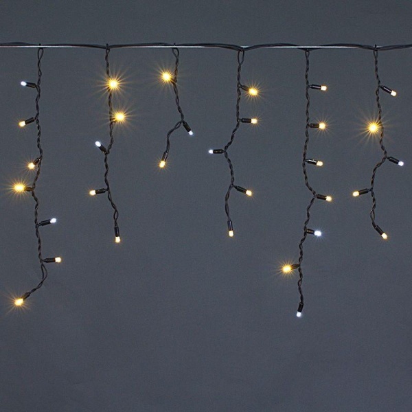 Cветодиодная гирлянда Sneha бахрома 230V теплый белый мерцающий A-057A WW/W FLASH