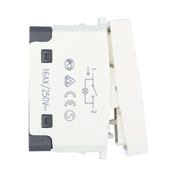 Выключатель LK Studio с индикатором 45х45мм (схема 1L) 16 A, 250 B (бежевый) LK45 850901-1