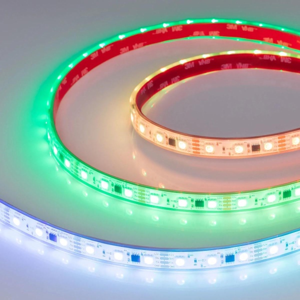 Светодиодная лента Arlight 12W/m 60LED/m 5060SMD разноцветный 5М SPI-PS-B60-12mm 12V 039599