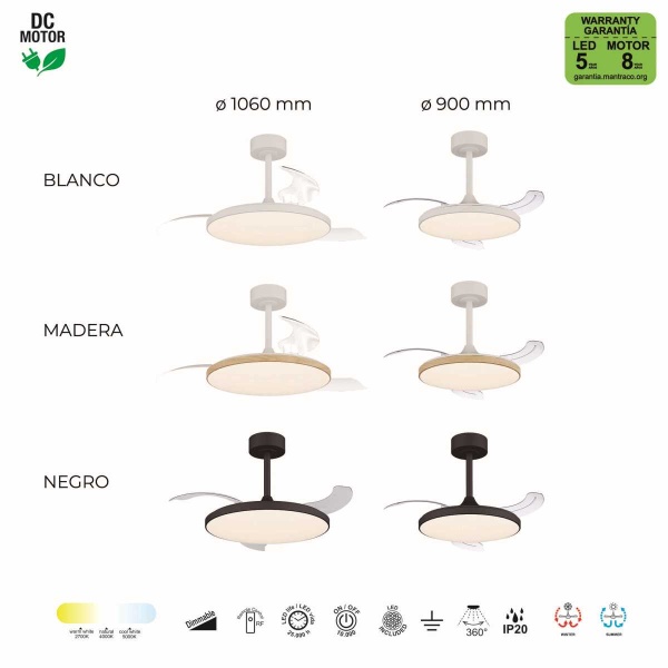 Люстра-вентилятор Mantra SLIM FAN 9006