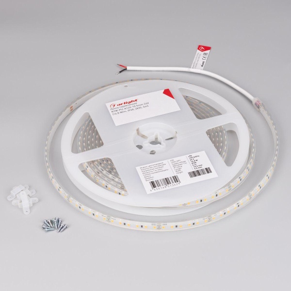 Светодиодная влагозащищенная лента Arlight 8W/m 120Led/m 2835SMD дневной белый 5M RTW-PU-A120-10.5mm 24V Day4500 029514(3)