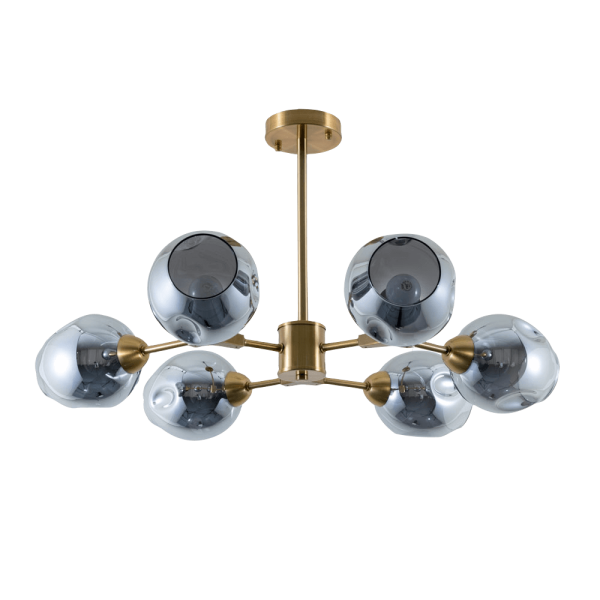 Потолочная люстра Arte Lamp Yuka Smoky A7759PL-6PB