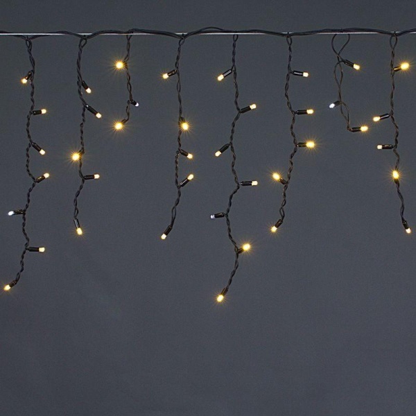 Cветодиодная гирлянда Sneha бахрома 230V теплый белый мерцающий A-020 LED WW/W FLASH